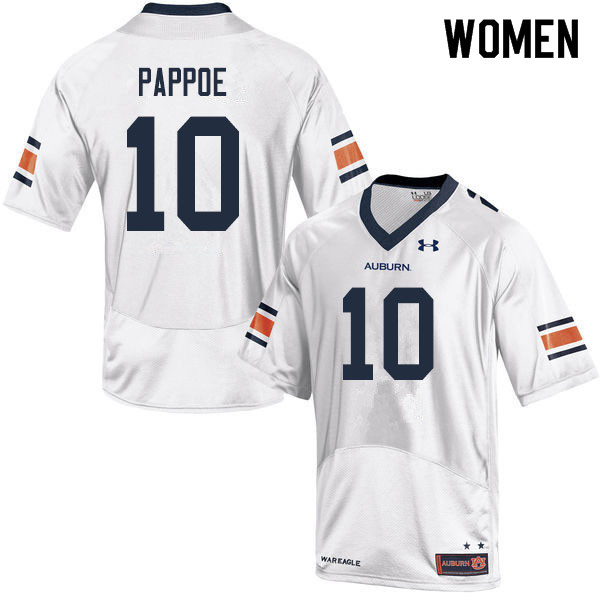 Women #10 Owen Pappoe Auburn Tigers College Football Jerseys Sale-White - Click Image to Close